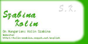 szabina kolin business card